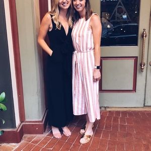 Black Deep V Neck Jumper